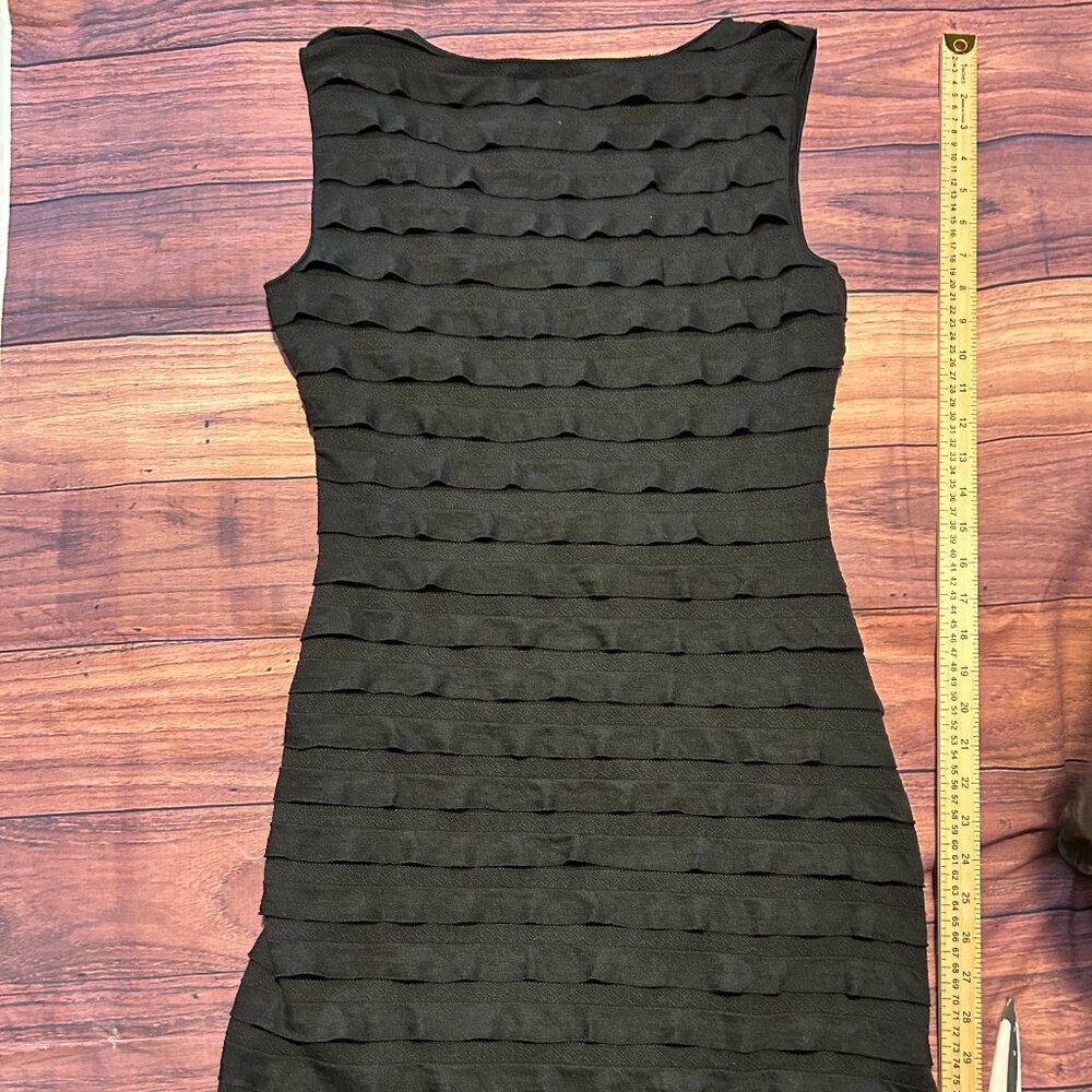 Max Studio Black Sleeveless Tiered Ruffle Dress - Little Black Dress (LBD) - Picture 7 of 9